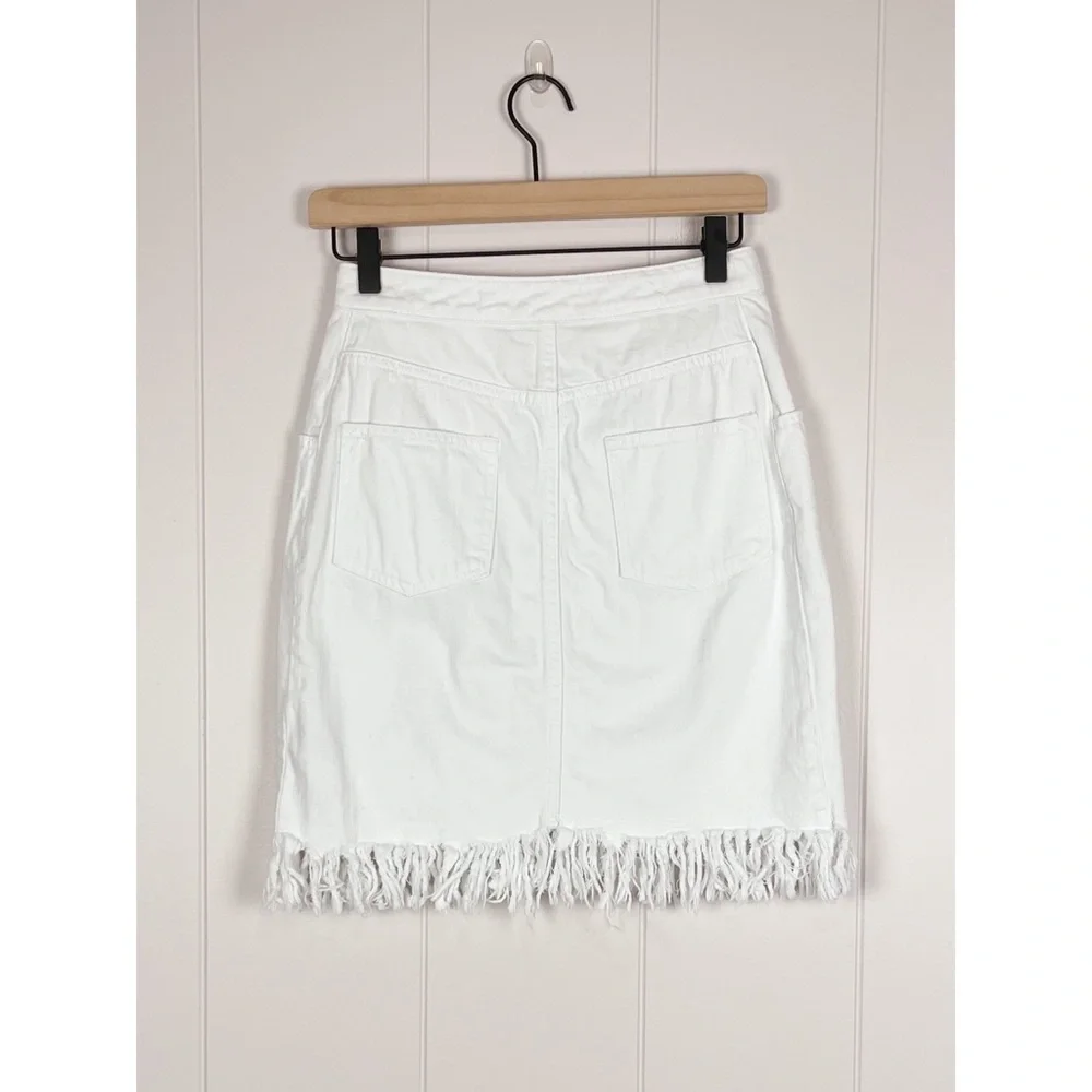 Pilcro and the Letterpress | Denim Fringe Skirt